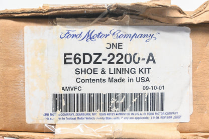 New OEM Ford E6DZ-2200-A Brake Shoe Kit NOS