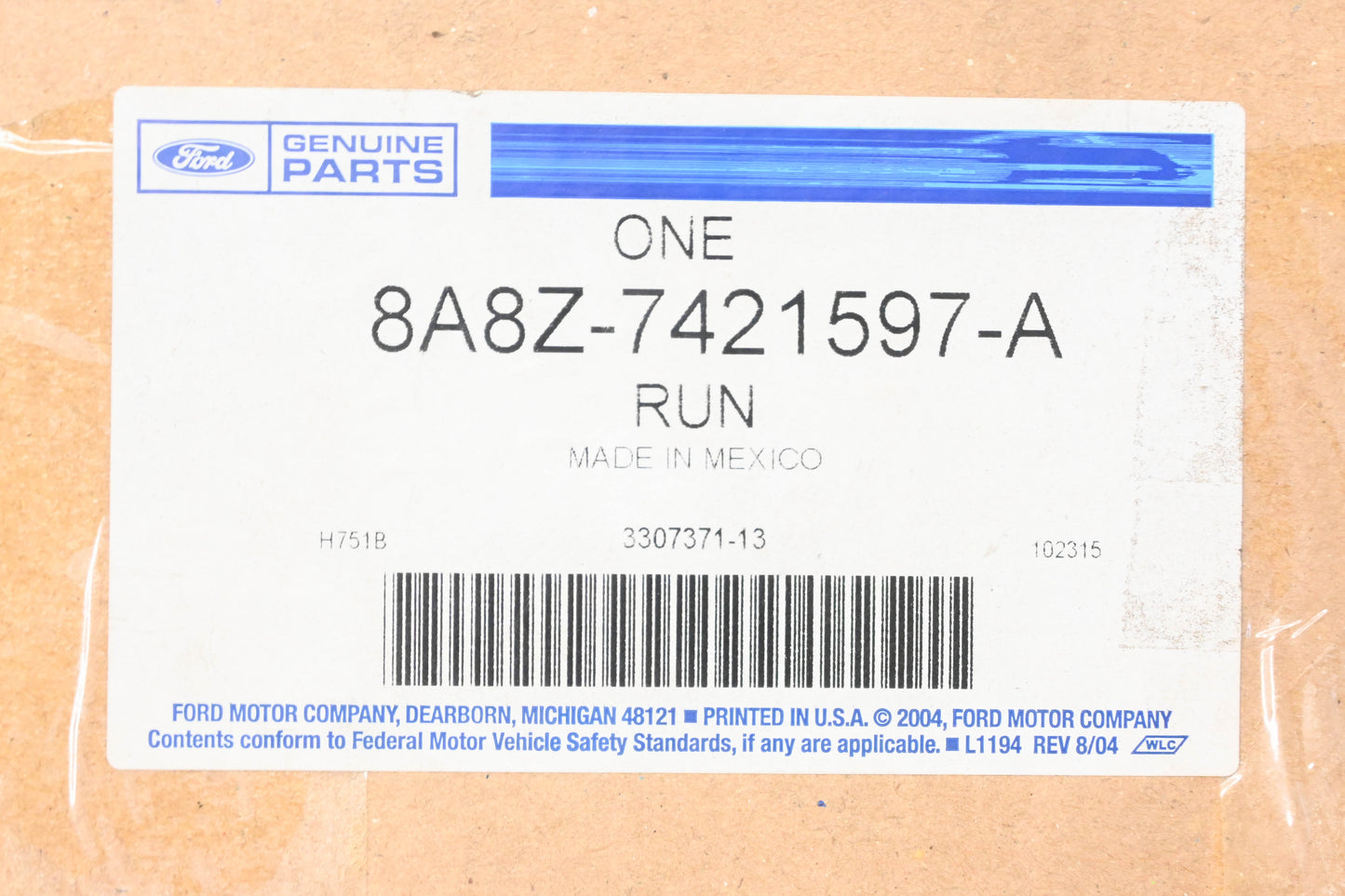 New OEM Ford 8A8Z-7421597-A Front Left Door Channel Run NOS