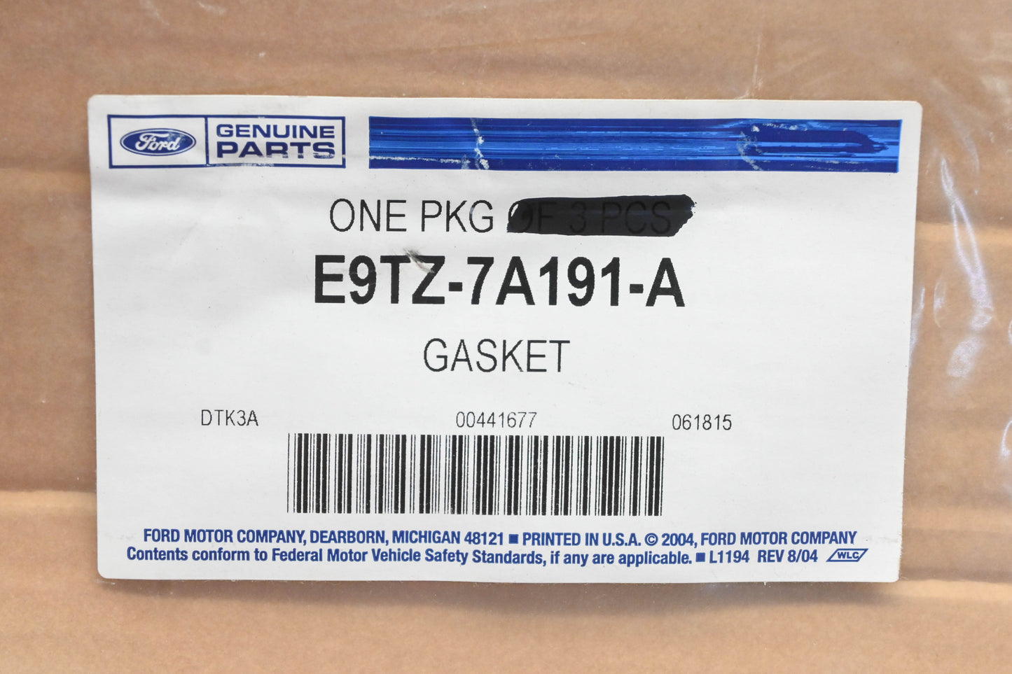 New OEM Ford E9TZ-7A191-A Oil Pan Gasket NOS