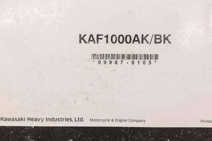OEM Kawasaki 99987-0105 KAF1000AK/BK Mule Pro-DXT Owner's Manual