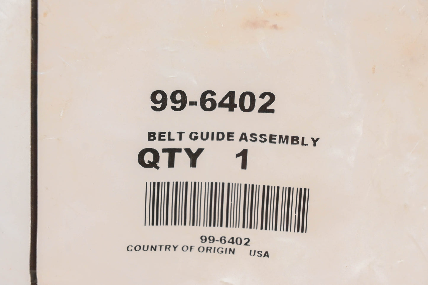 Toro 99-6402 Belt Guide NOS