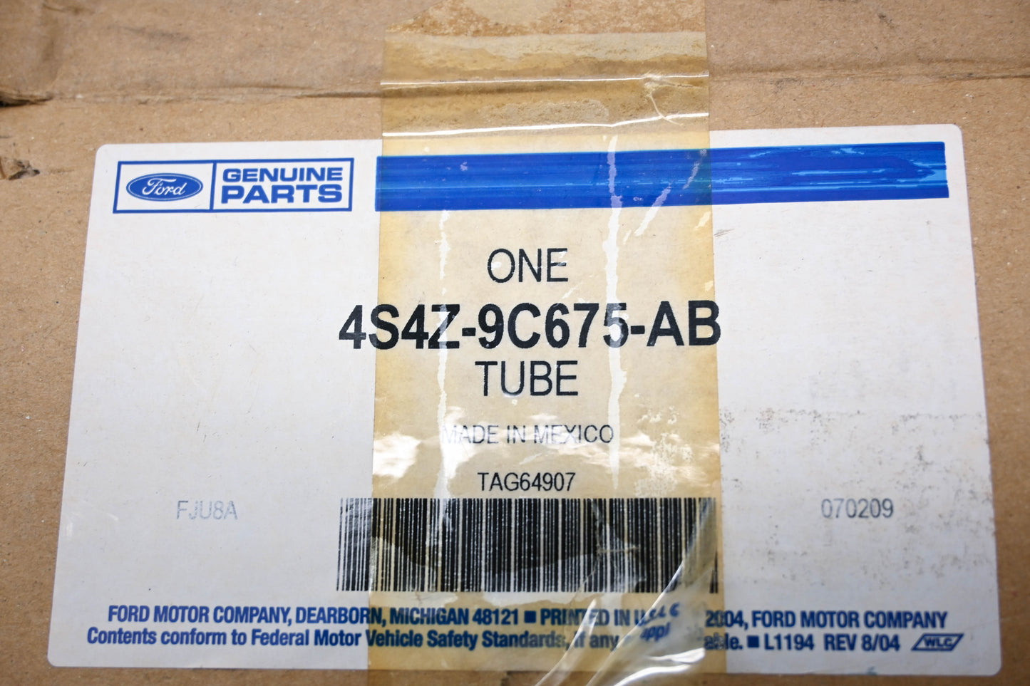New OEM Ford 4S4Z-9C675-AB Air Intake Hose/ Tube NOS