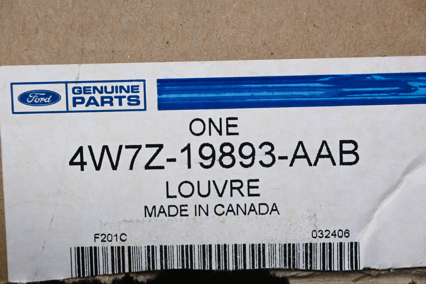 New OEM Ford 4W7Z-19893-AAB Dashboard AC Vent Louvre Assembly NOS