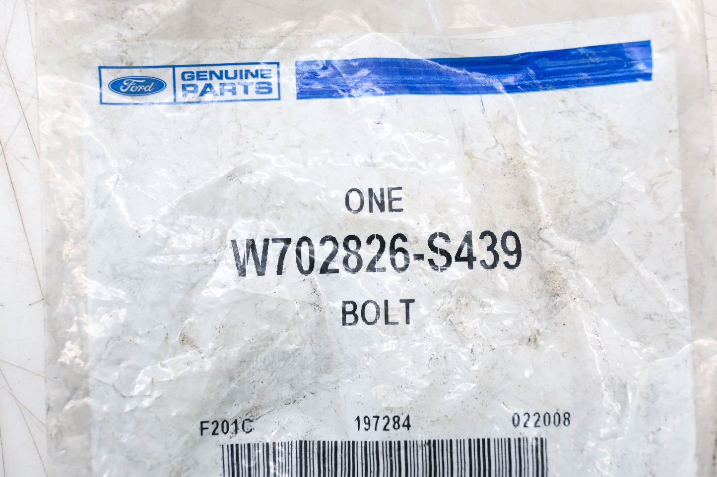 New OEM Ford W702826-S439 Bolt NOS