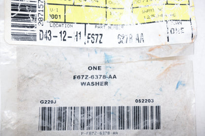 New OEM Ford F67Z-6378-AA Crankshaft Pulley Washer NOS