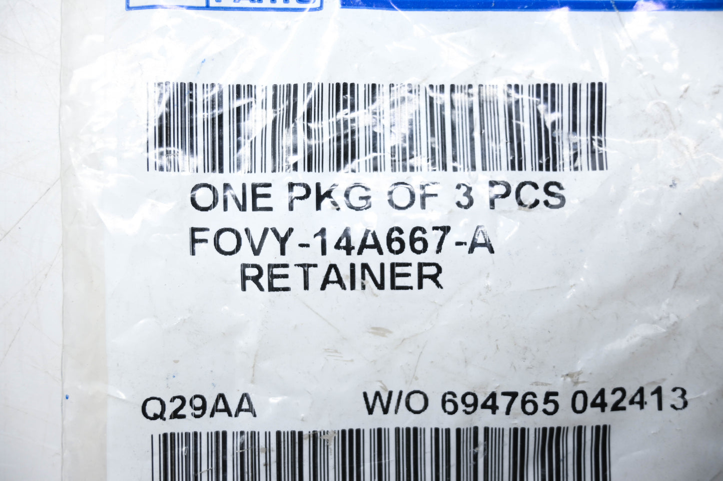 New OEM Ford FOVY-14A667-A Retainer Clips Qty 3 NOS