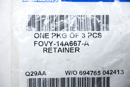 New OEM Ford FOVY-14A667-A Retainer Clips Qty 3 NOS