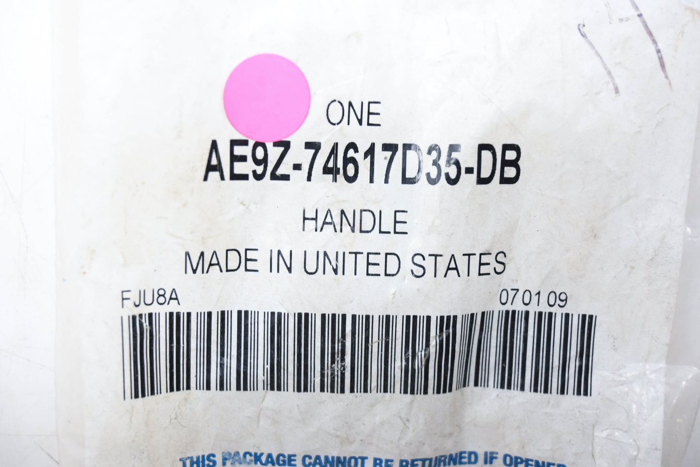 New OEM Ford AE9Z-74617D35-DB Seat Handle NOS
