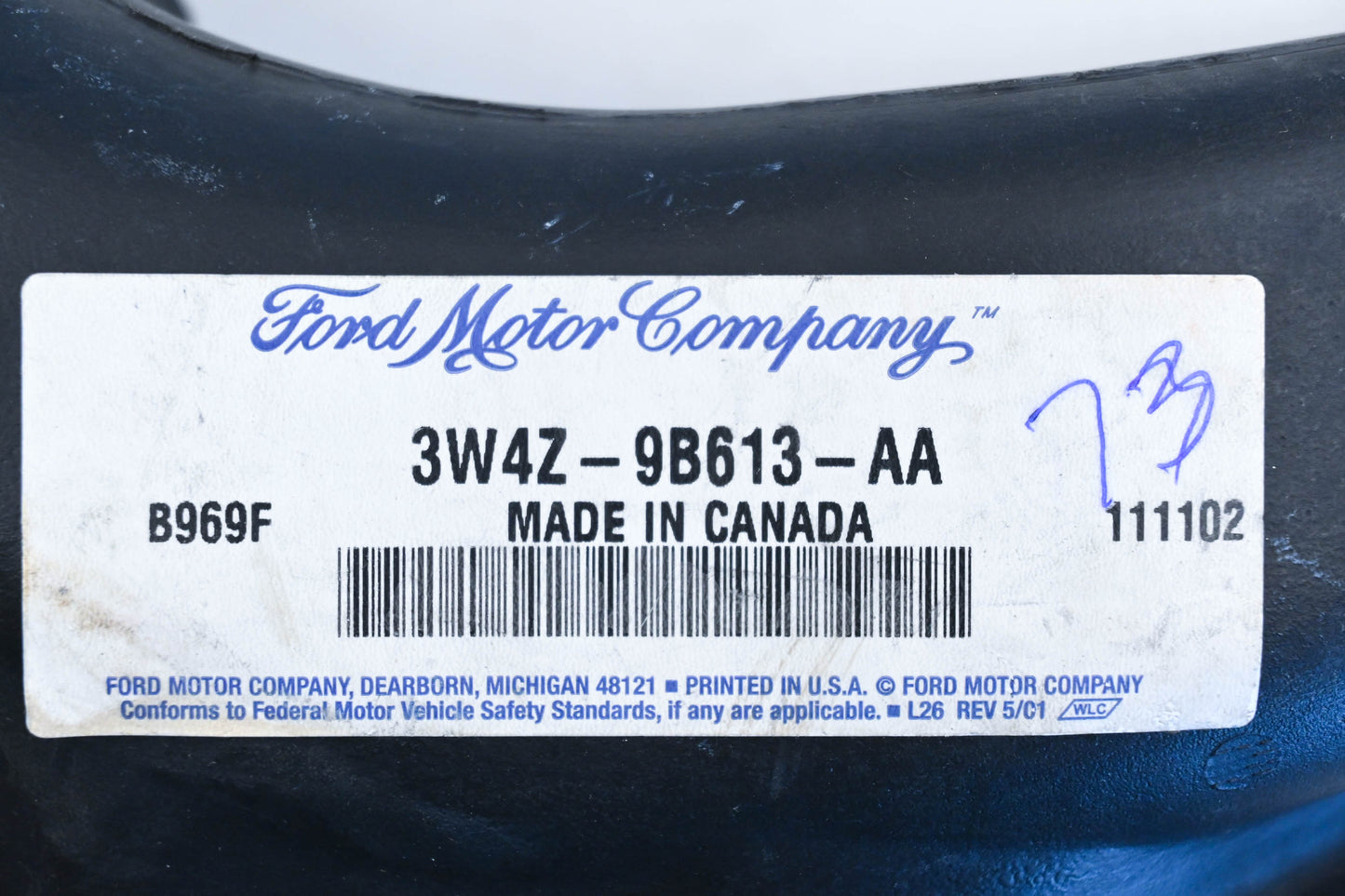 New OEM Ford 3W4Z-9B613-AA, 3W4U-9B613A-ASM Air Cleaner Inlet Duct Hose Tube NOS