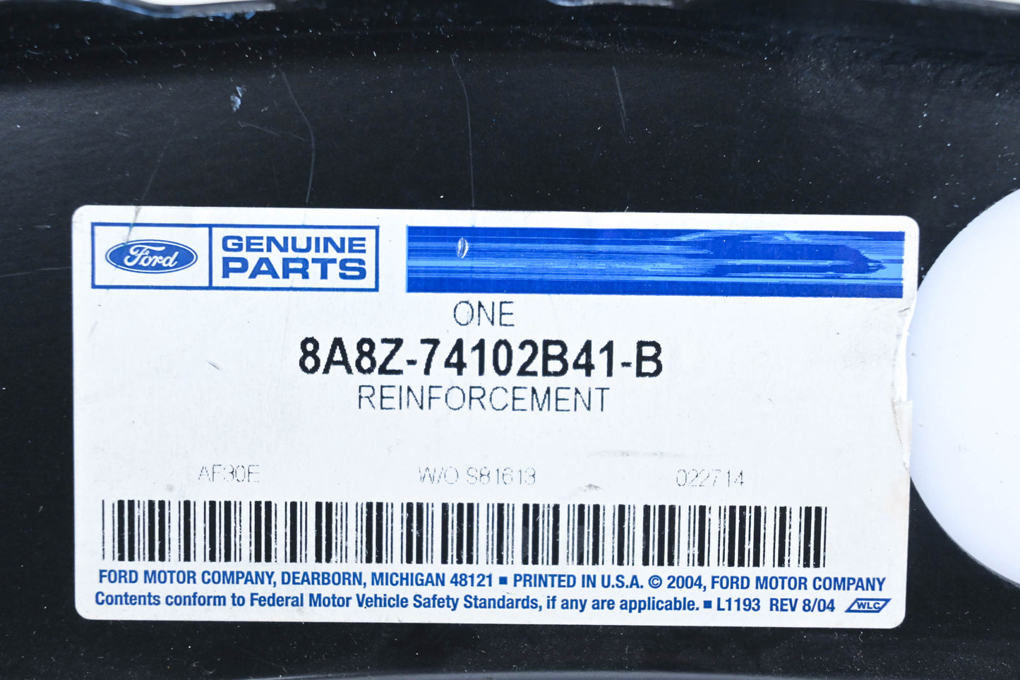 New OEM Ford 8A8Z-74102B41-B 09-19 Explorer Rear Frame Rail Reinforcement Plate NOS