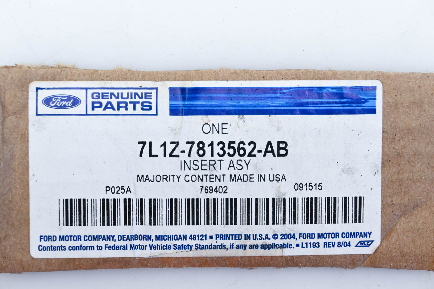 New OEM Ford 7L1Z-7813562-AB, 7L14-78046B95-A, FD04A Rear Left Console Cup Holder Insert NOS