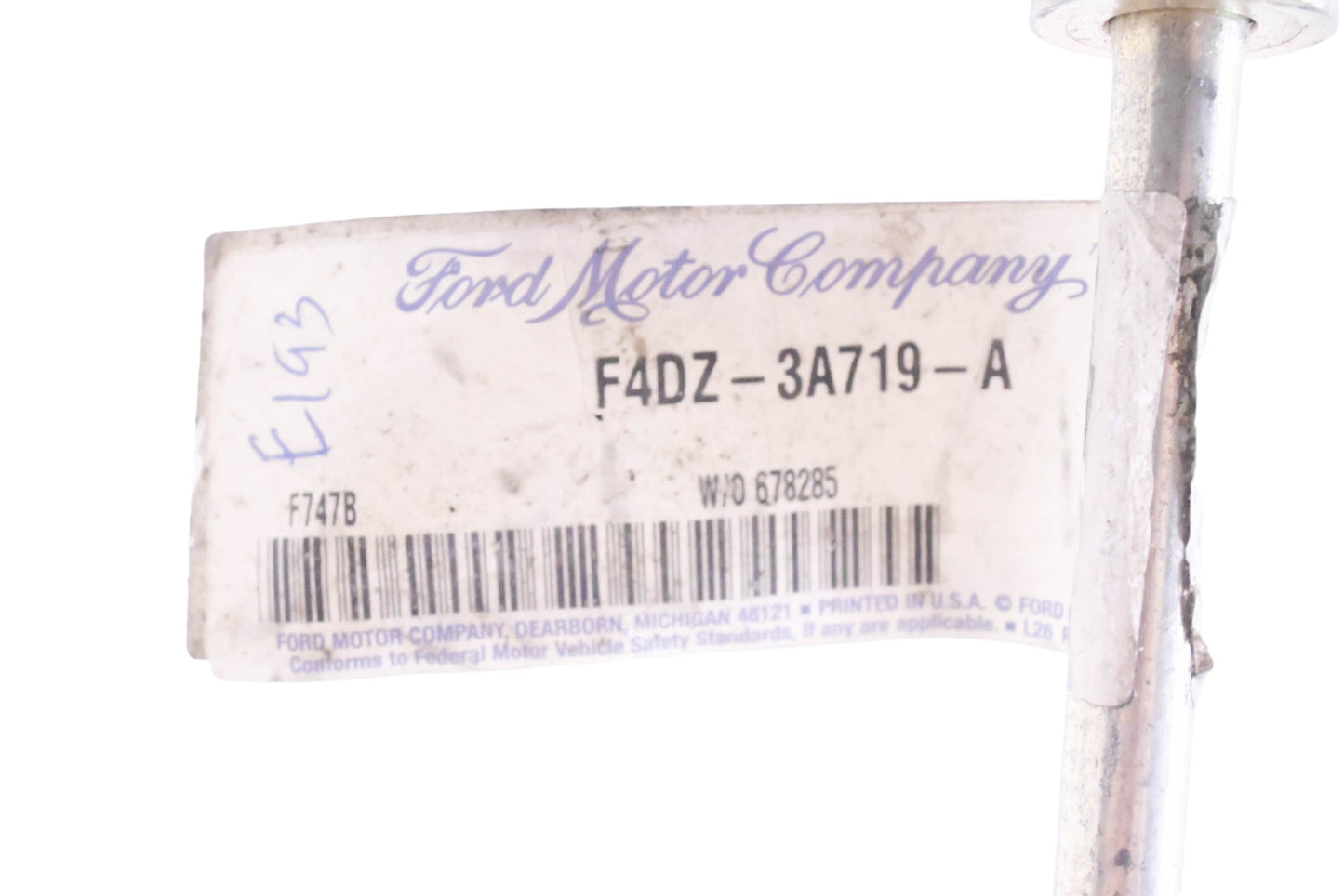 New OEM Ford F4DZ-3A719-A Power Steering Pressure Line Hose Assembly NOS