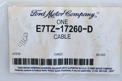 New OEM Ford E7TZ-17260-D Speedometer Cable NOS