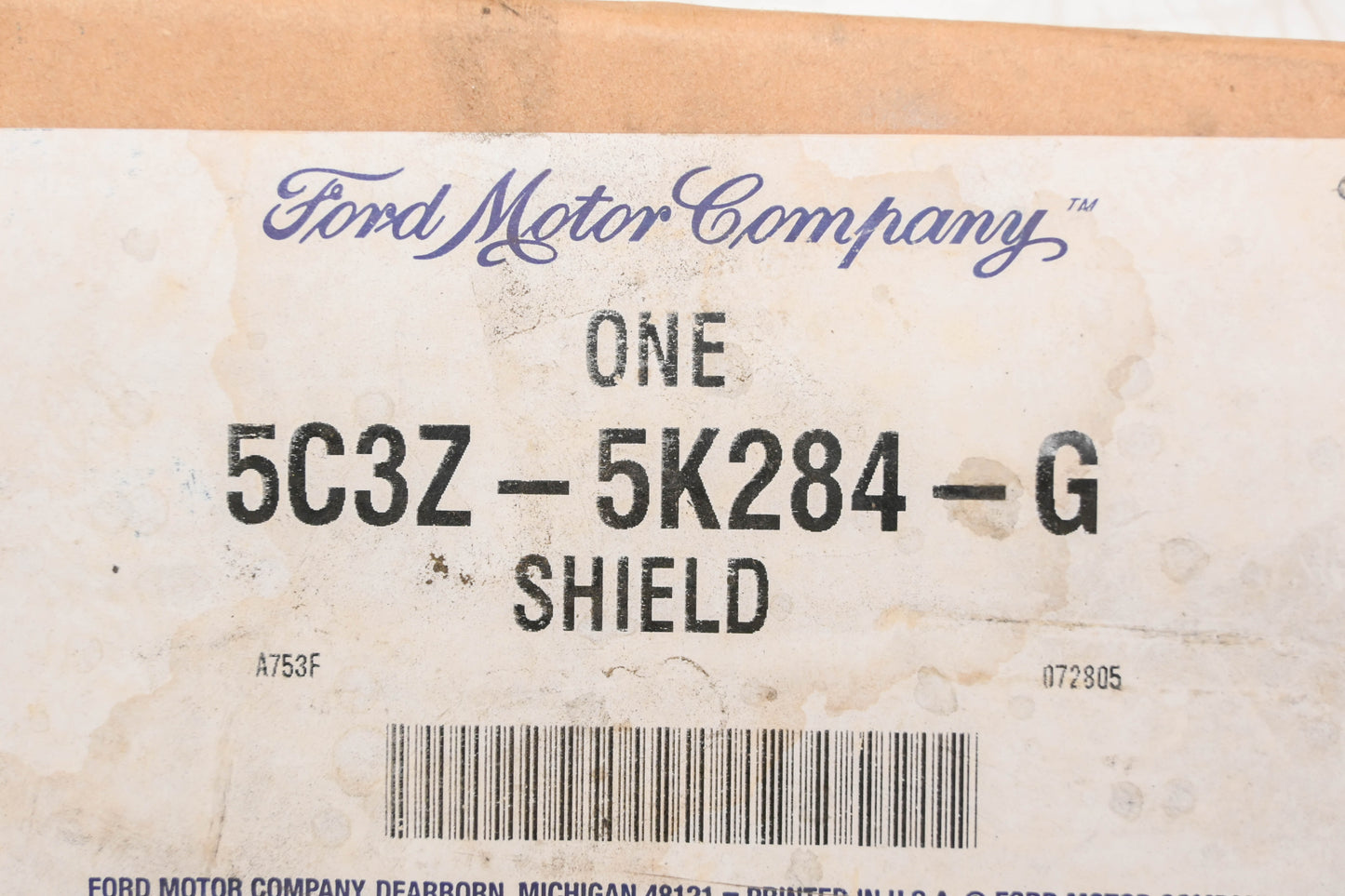 New OEM Ford 5C3Z-5K284-G Exhaust Heat Shield NOS