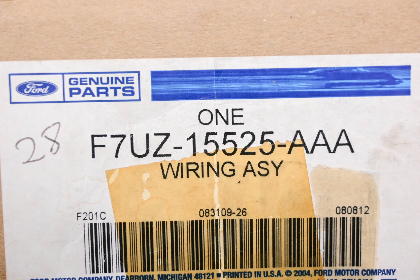 New OEM Ford F7UZ-15525-AAA Wire Assembly NOS