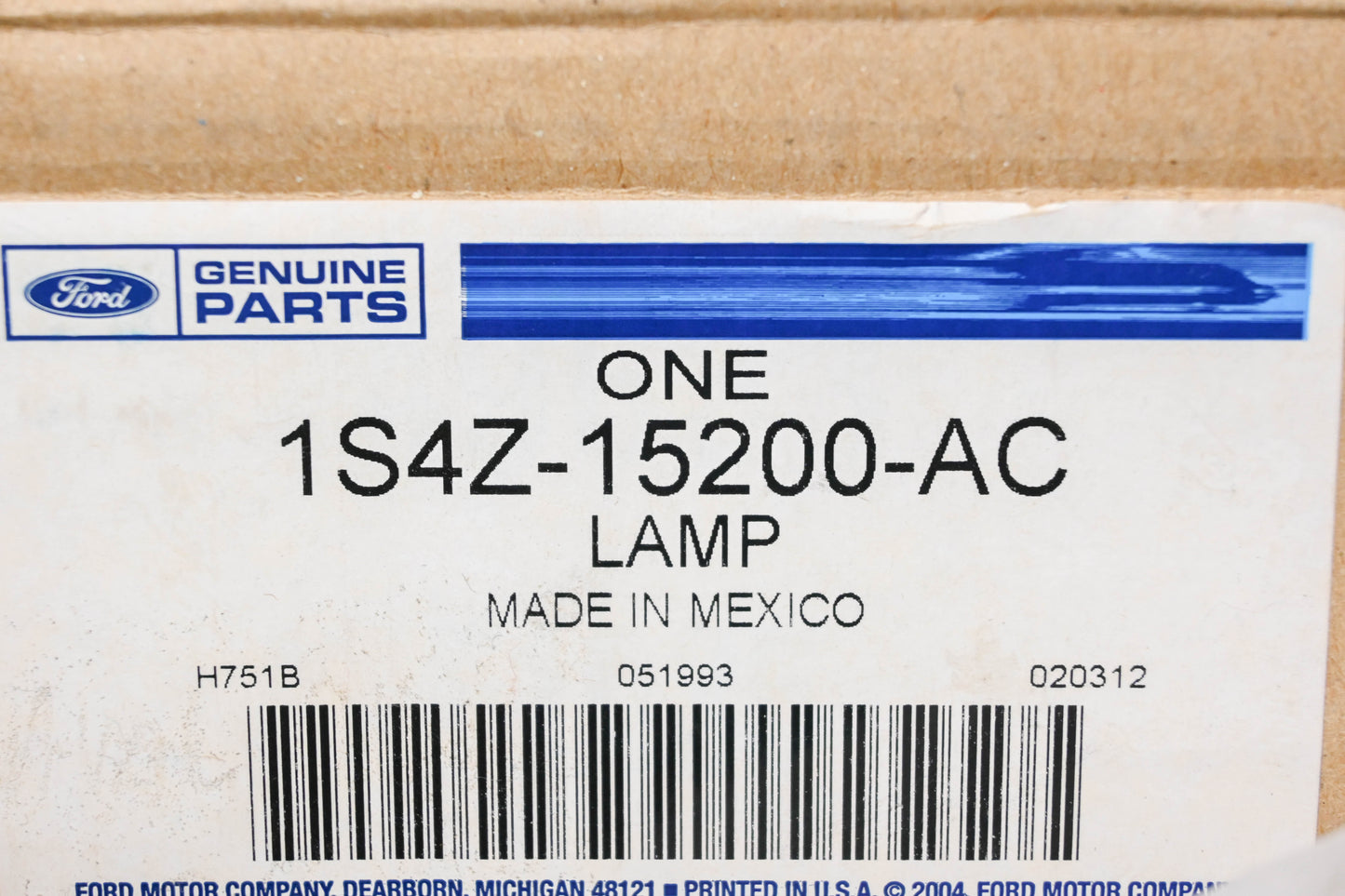 New OEM Ford 1S4Z-15200-AC Right Side Fog Lamp Assembly NOS
