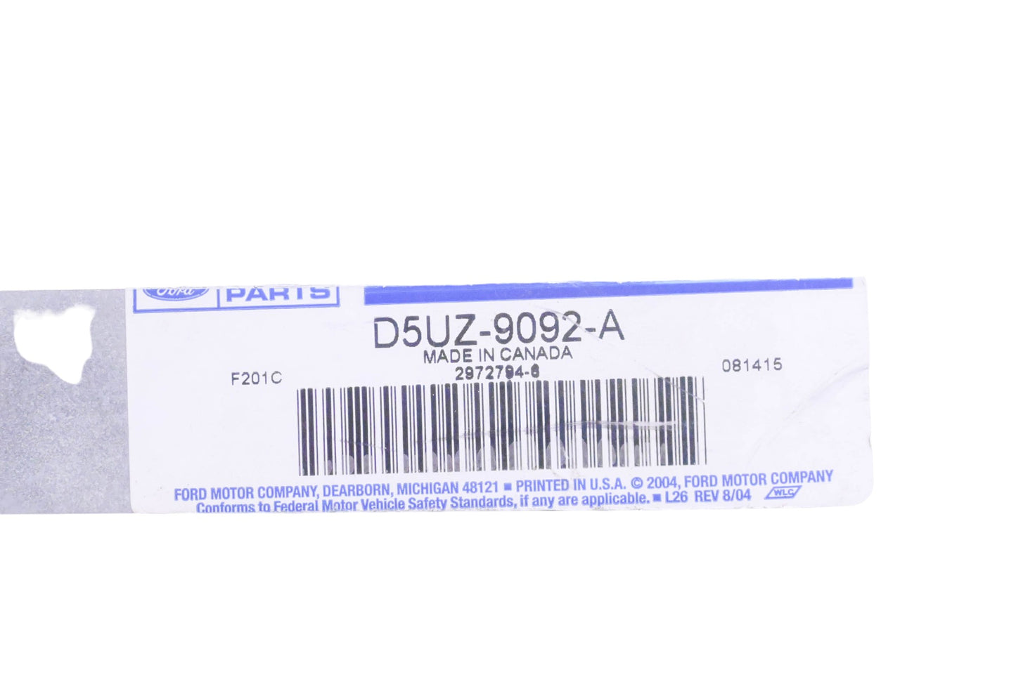 New OEM Ford D5UZ-9092-A Front Upper Fuel Tank Strap NOS