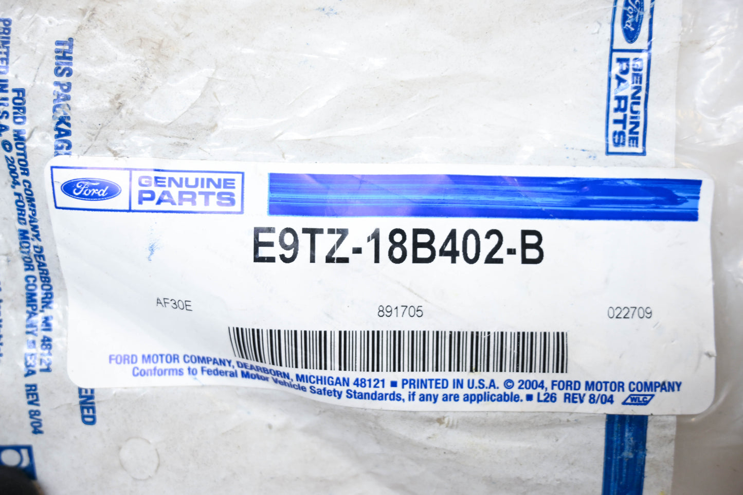New OEM Ford E9TZ-18B402-B Water Heater Tube NOS