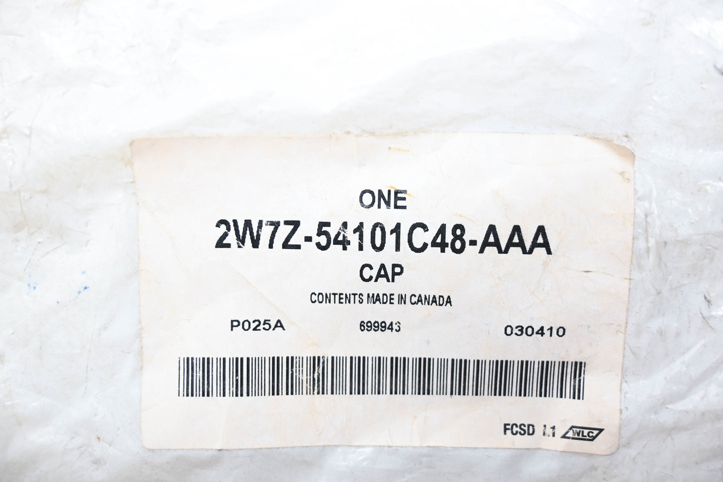 New OEM Ford 2W7Z-54101C48-AAA Cap NOS