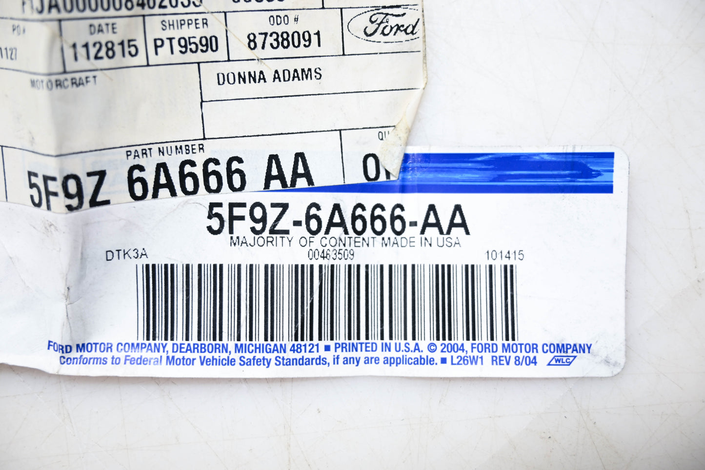 New OEM Ford 5F9Z-6A666-AA Crankcase Vent Valve Assembly NOS