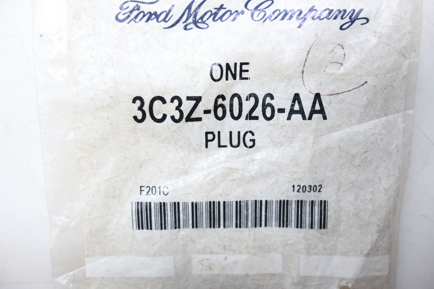 New OEM Ford 3C3Z-6026-AA Engine Expansion Plug NOS