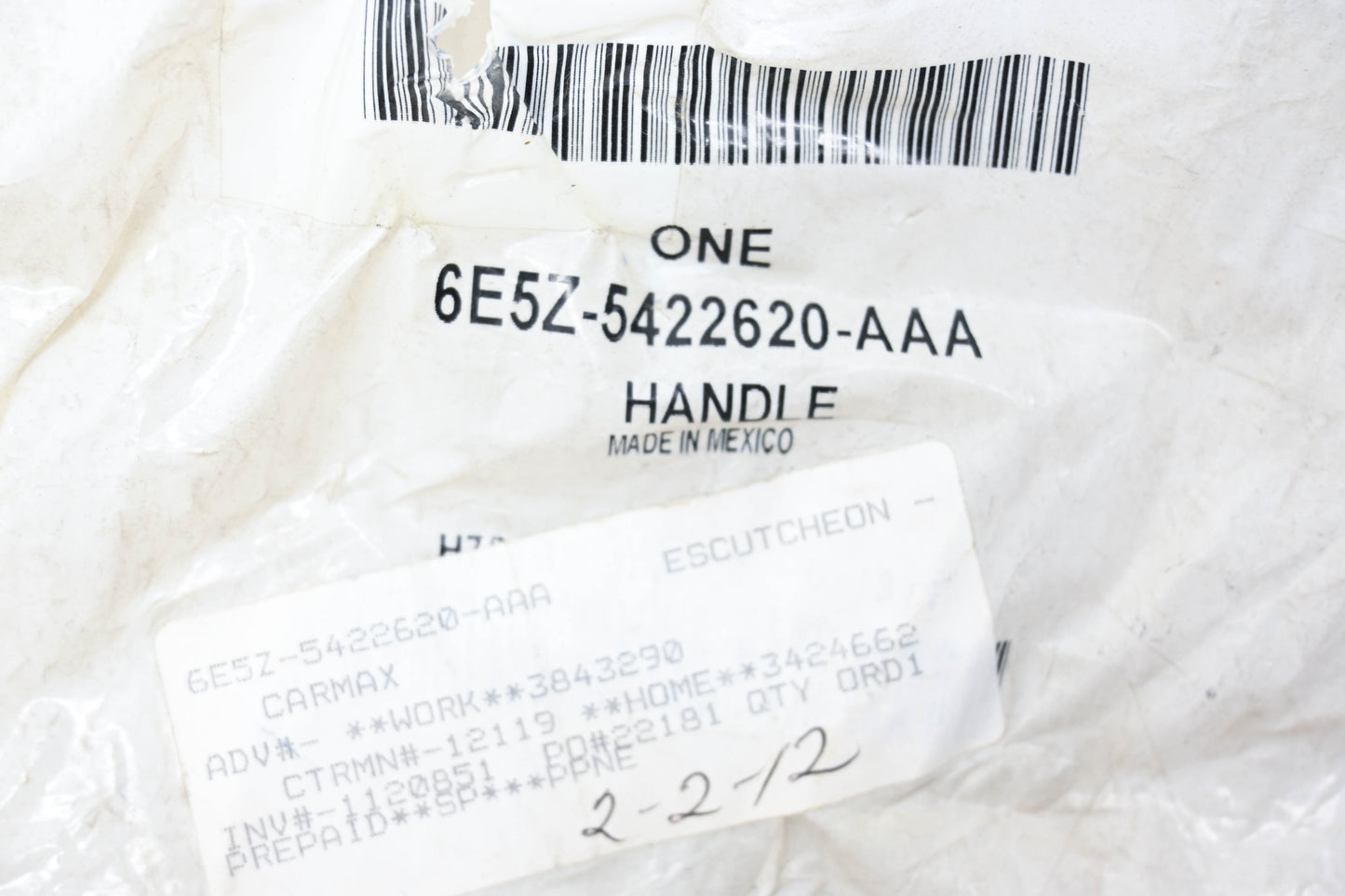 New OEM Ford 6E5Z-5422620-AAA Front Right Door Handle Bezel NOS