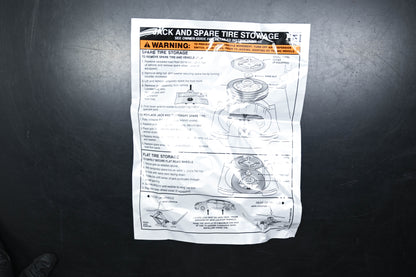 New OEM Ford 8T4Z-17A083-A Jack Use Instructions Decal NOS