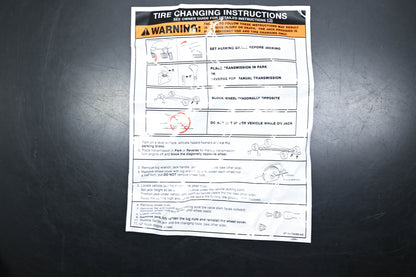 New OEM Ford 8T4Z-17A083-A Jack Use Instructions Decal NOS