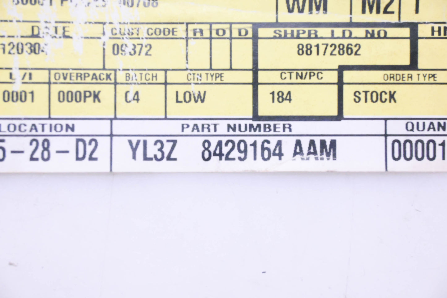 New OEM Ford YL3Z-8429164-AAM Wheel Opening Molding NOS