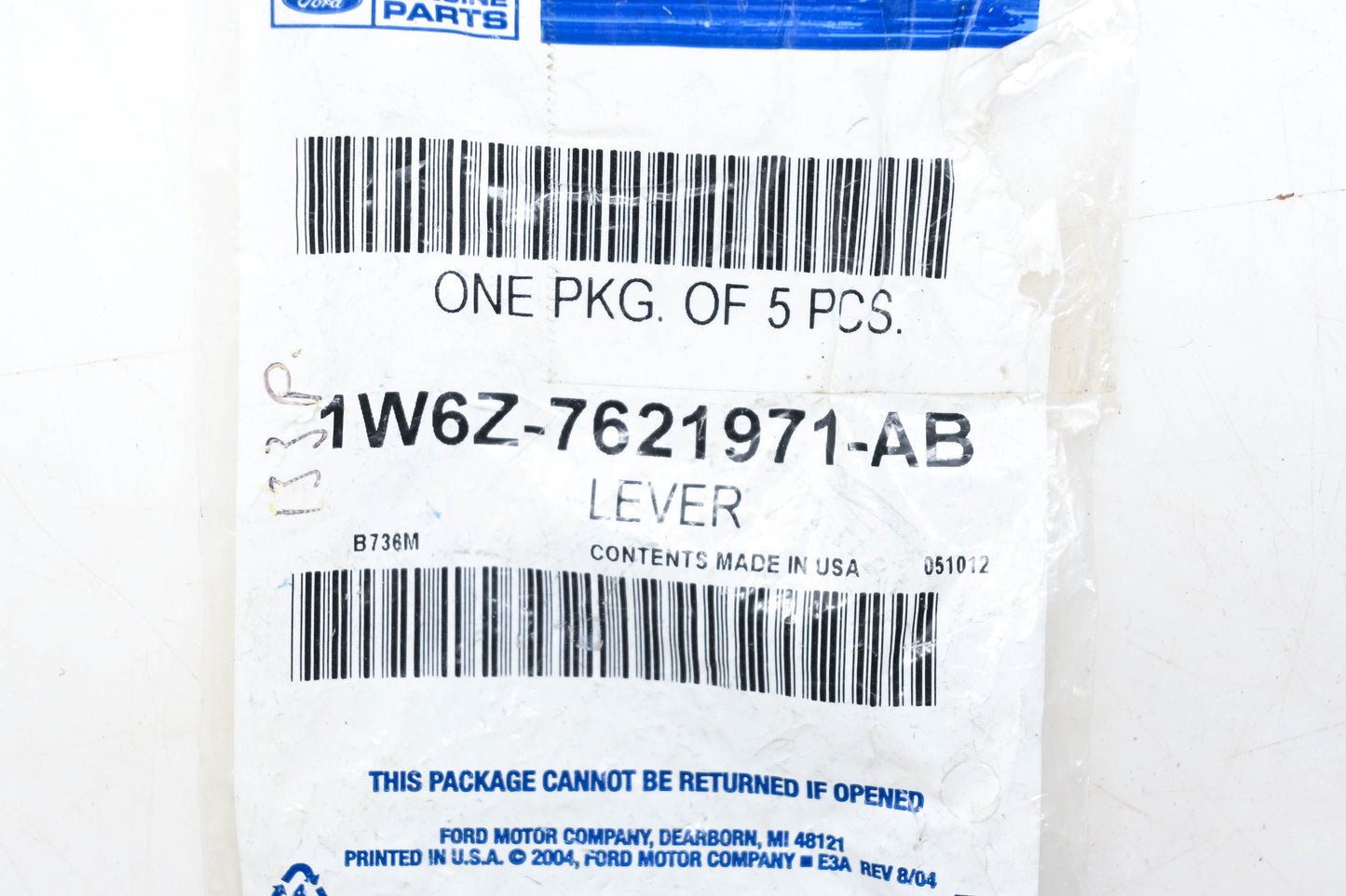 New OEM Ford 1W6Z-7621971-AB Front Door Lock Lever NOS