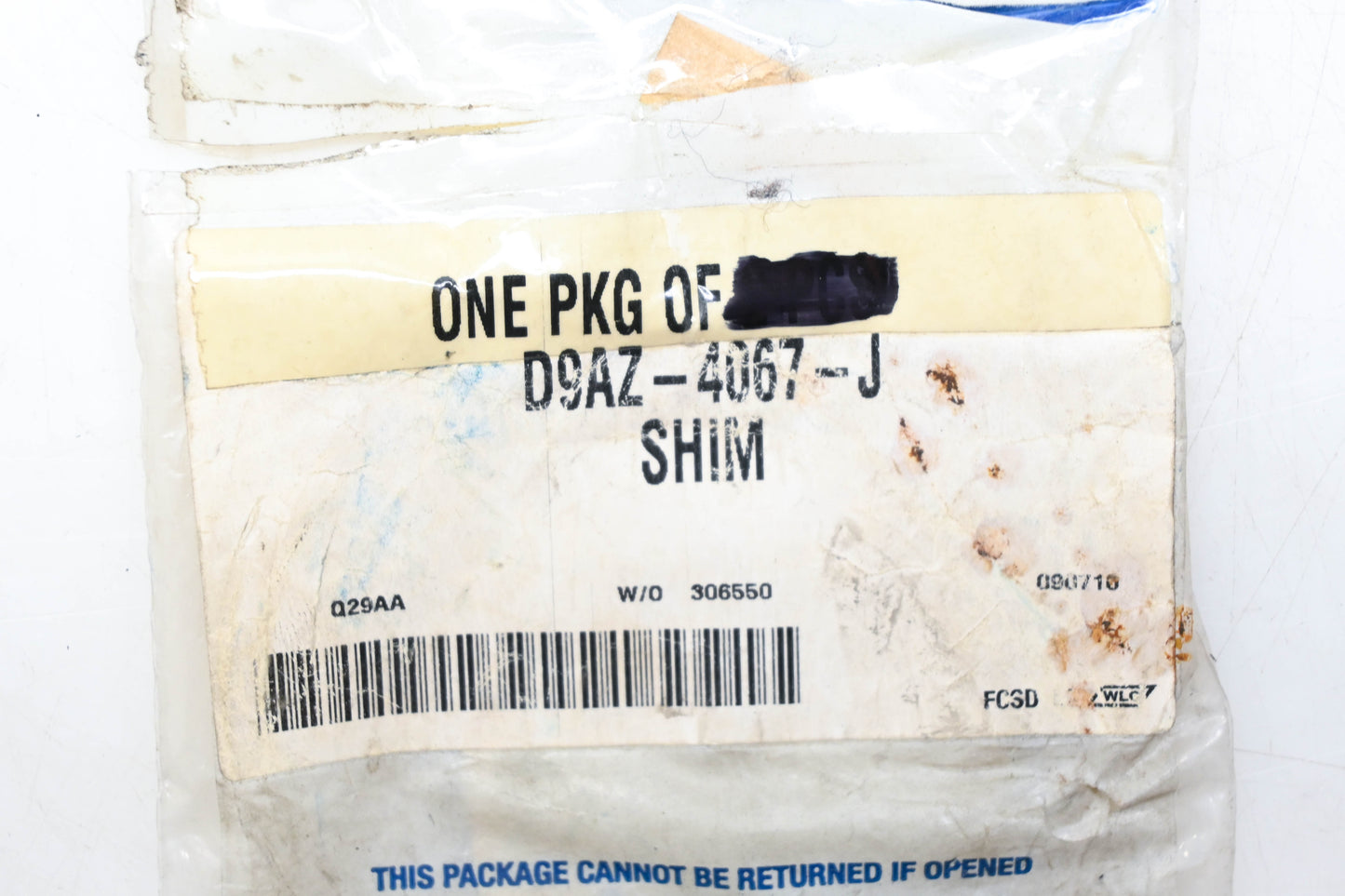 New OEM Ford D9AZ-4067-J Rear End Differential Bearing Shim NOS