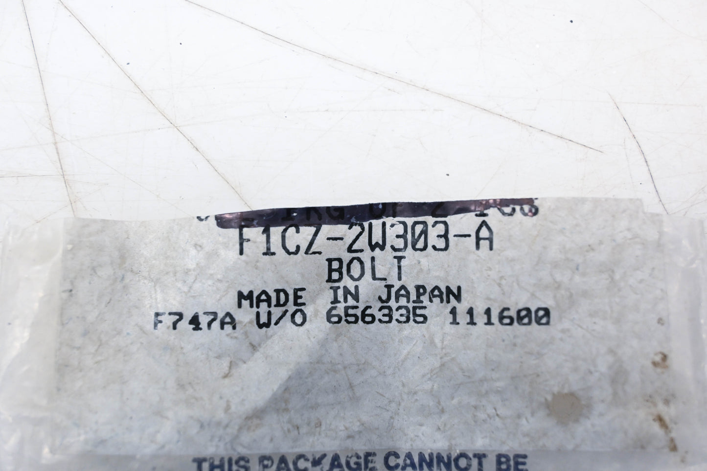 New OEM Ford F1CZ-2W303-A Front Brake Caliper Bolt NOS