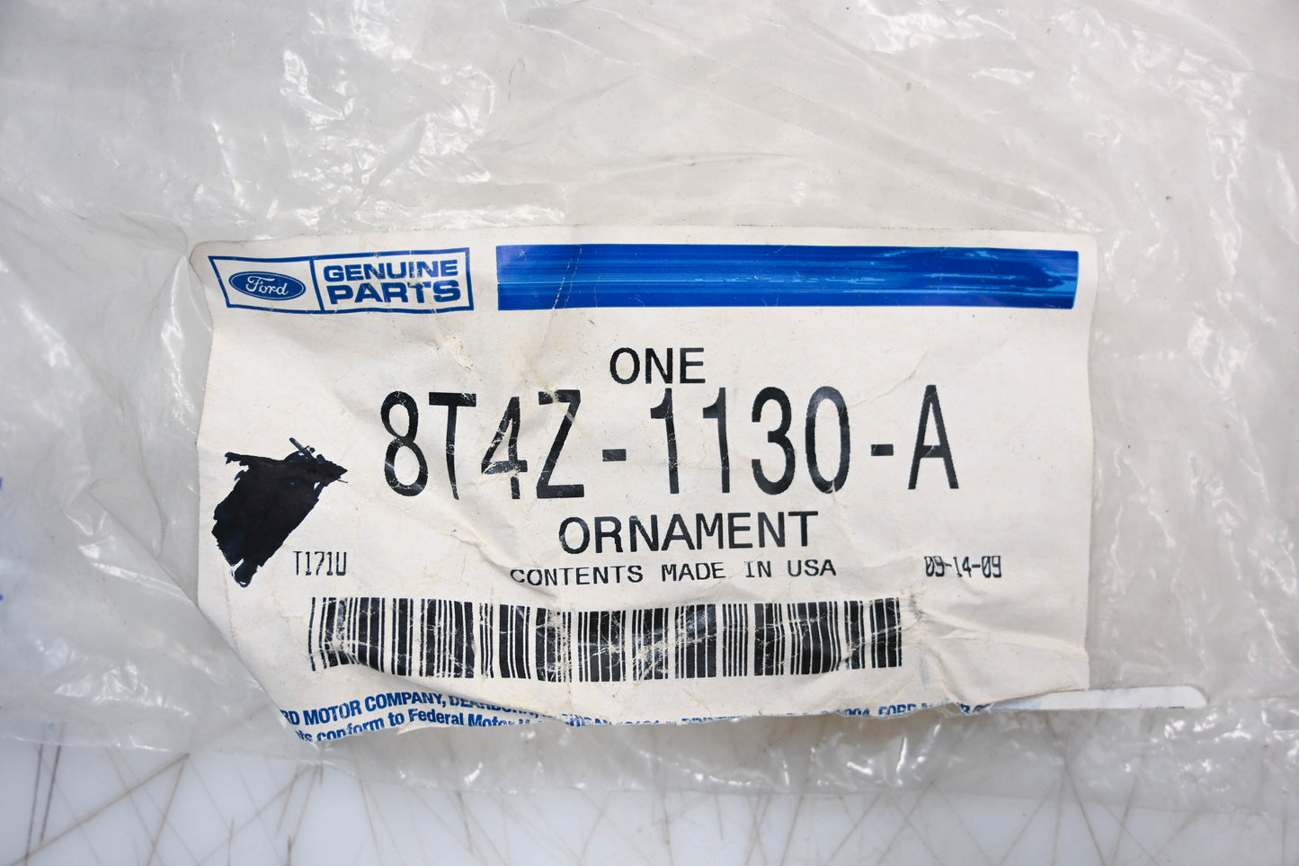 New OEM Ford 8T4Z-1130-A Chrome Wheel Center Cover NOS