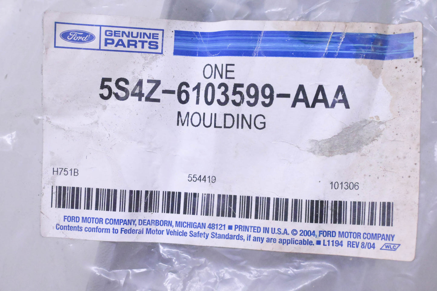 New OEM Ford 5S4Z-6103599-AAA Windshield Pillar Trim NOS