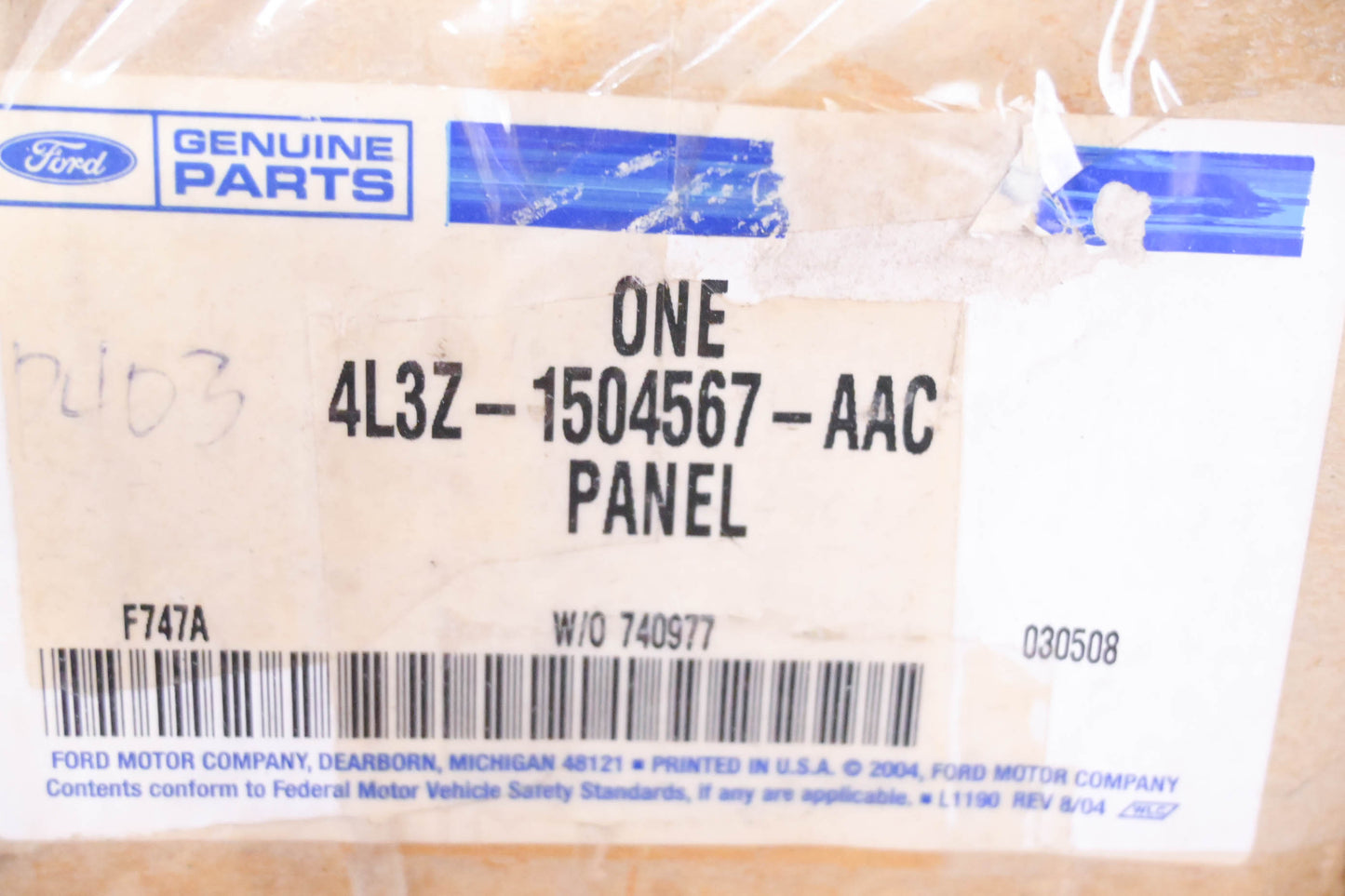 New OEM Ford 4L3Z-1504567-AAC Top Finish Console Panel NOS