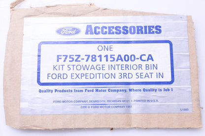 New OEM Ford F75Z-78115A00-CA Interior Bin Stowage Kit NOS