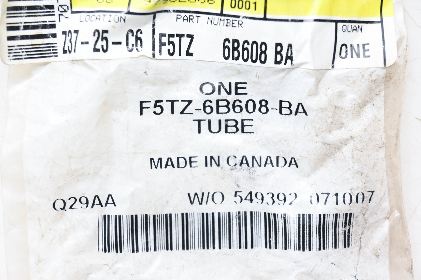 New OEM Ford F5TZ-6B608-BA Tube Assembly NOS
