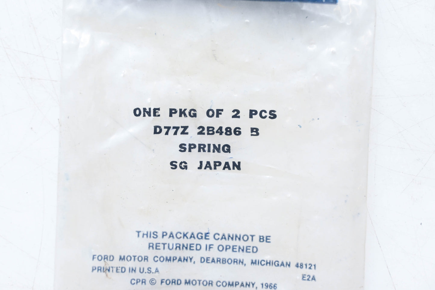 New OEM Ford D77Z-2B486-B Caliper Support Springs Qty 2 NOS