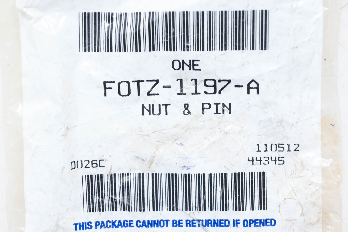 New OEM Ford FOTZ-1197-A Nut and Pin Assembly NOS