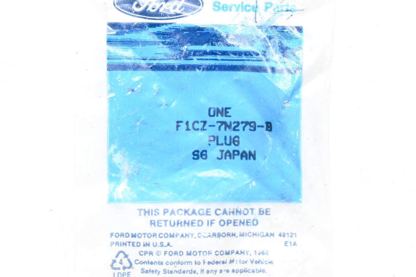 New OEM Ford F1CZ-7N279-B Plug NOS