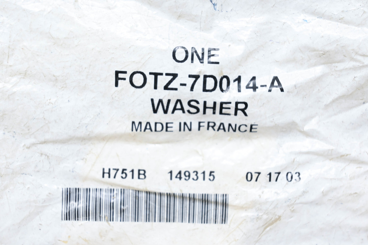 New OEM Ford FOTZ-7D014-A Automatic Transmission Center Support Washer NOS