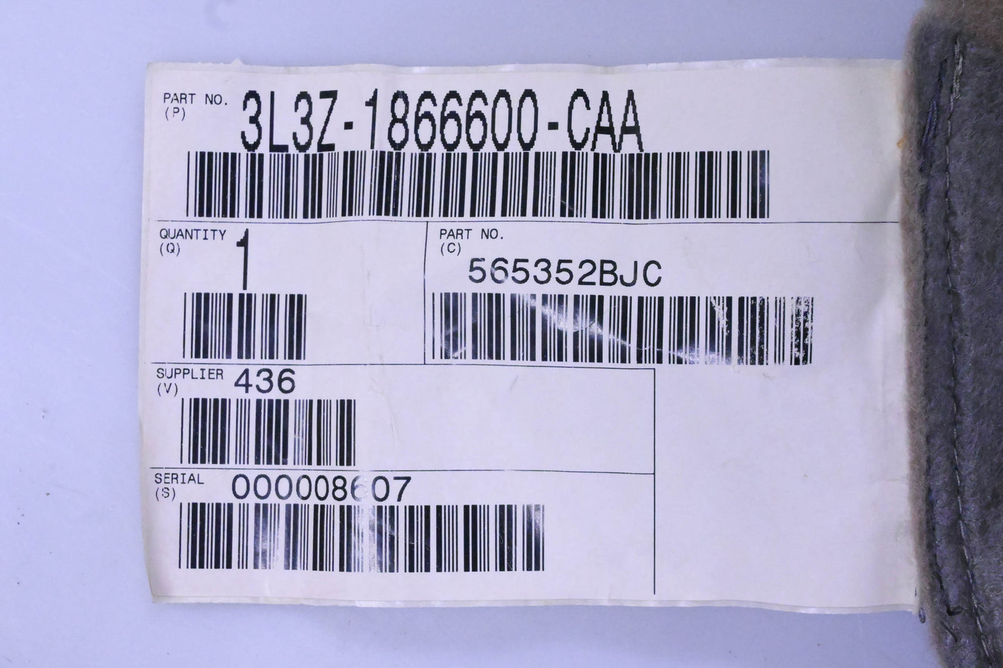 New OEM Ford 3L3Z-1866600-CAA Rear Seat Back Cover Assembly NOS