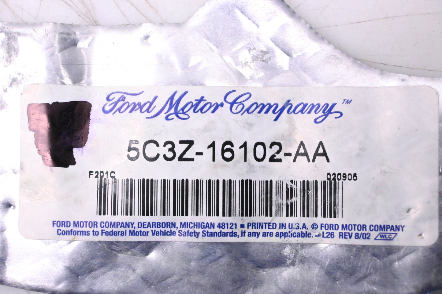 New OEM Ford 5C3Z-16102-AA Fender Apron Shield NOS