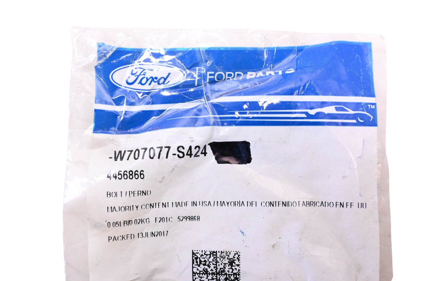 New OEM Ford W707077-S424, 4456866 Screw Bolt NOS