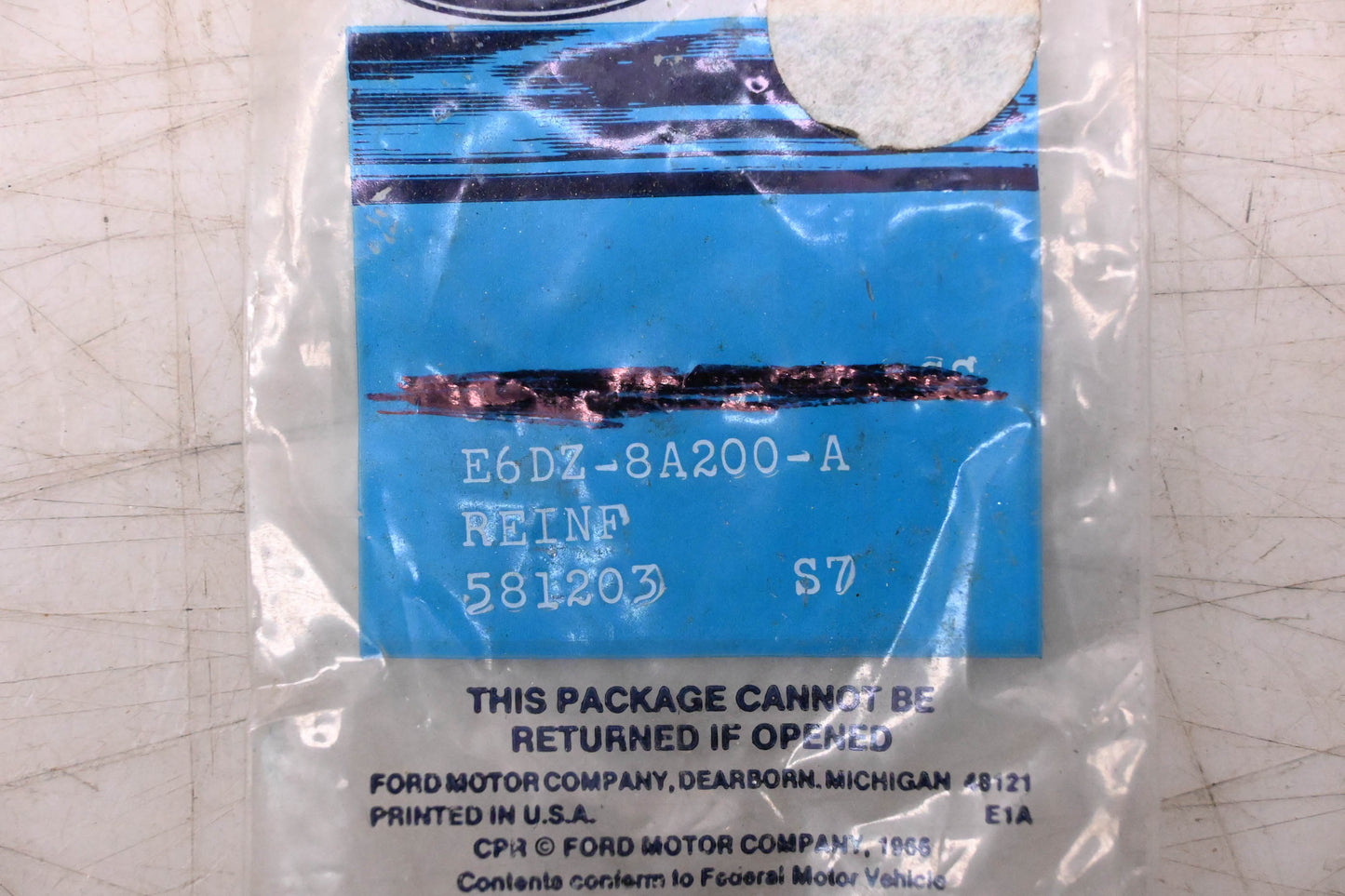 New OEM Ford E6DZ-8A200-A Grille Reinforcement Plates Qty 3 NOS