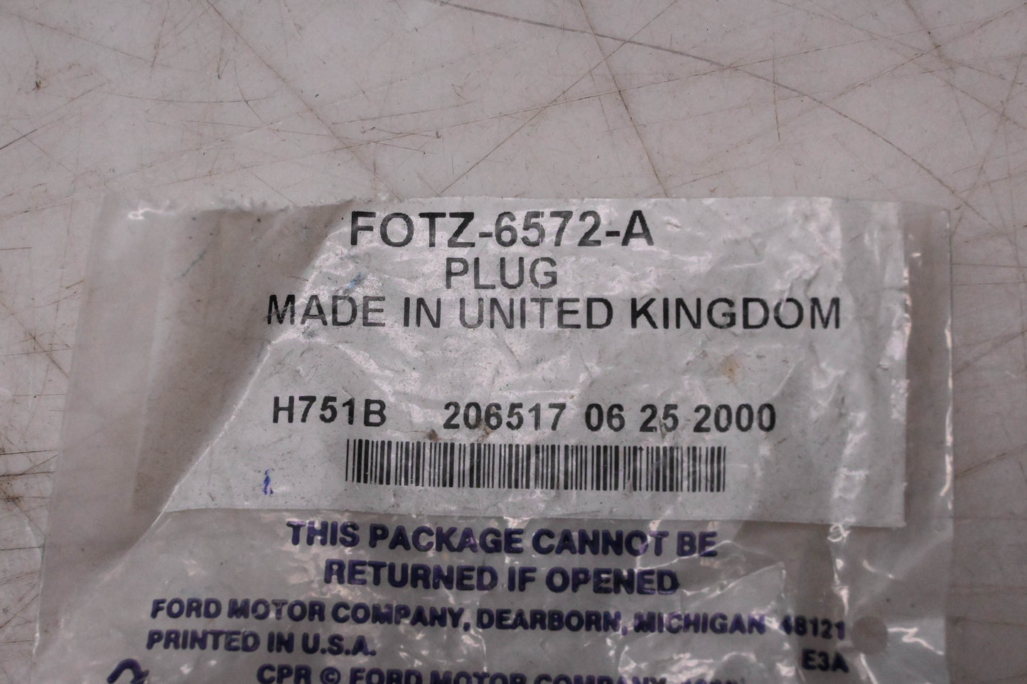 New OEM Ford FOTZ-6572-A Expansion Plug NOS