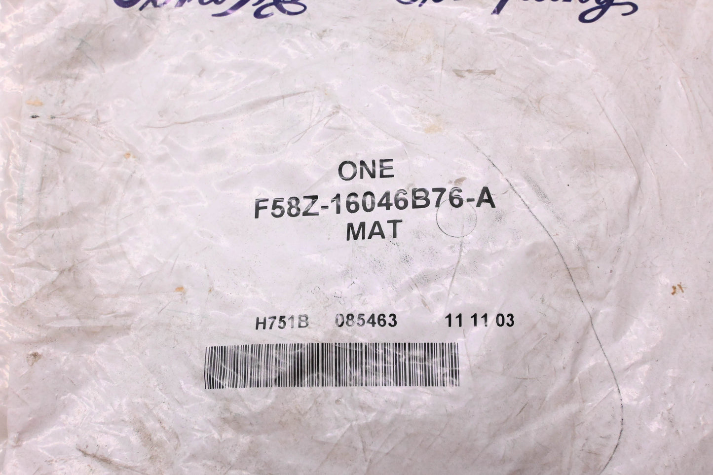 New OEM Ford F58Z-16046B76-A Center Console Liner Mat NOS