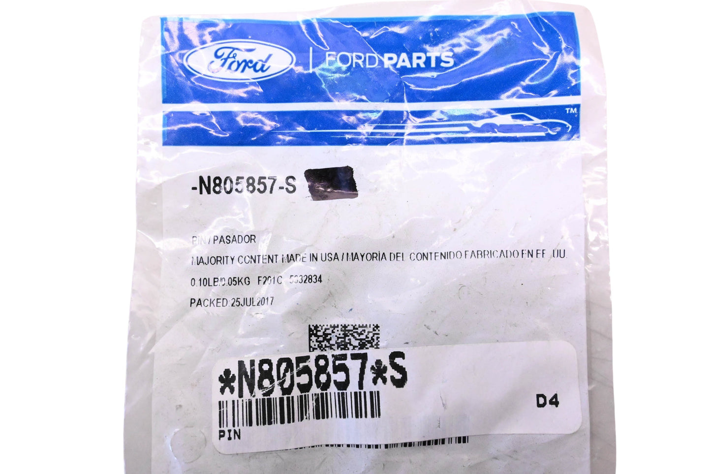New OEM Ford N805857-S Steering Column Release Lever Pins Qty 4 NOS
