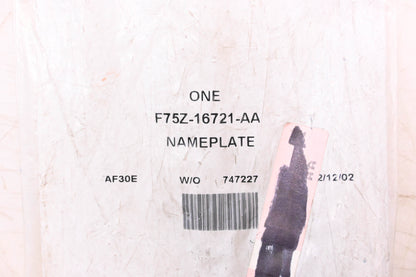 New OEM Ford F75Z-16721-AA Eddie Bauer Expedition Nameplate NOS