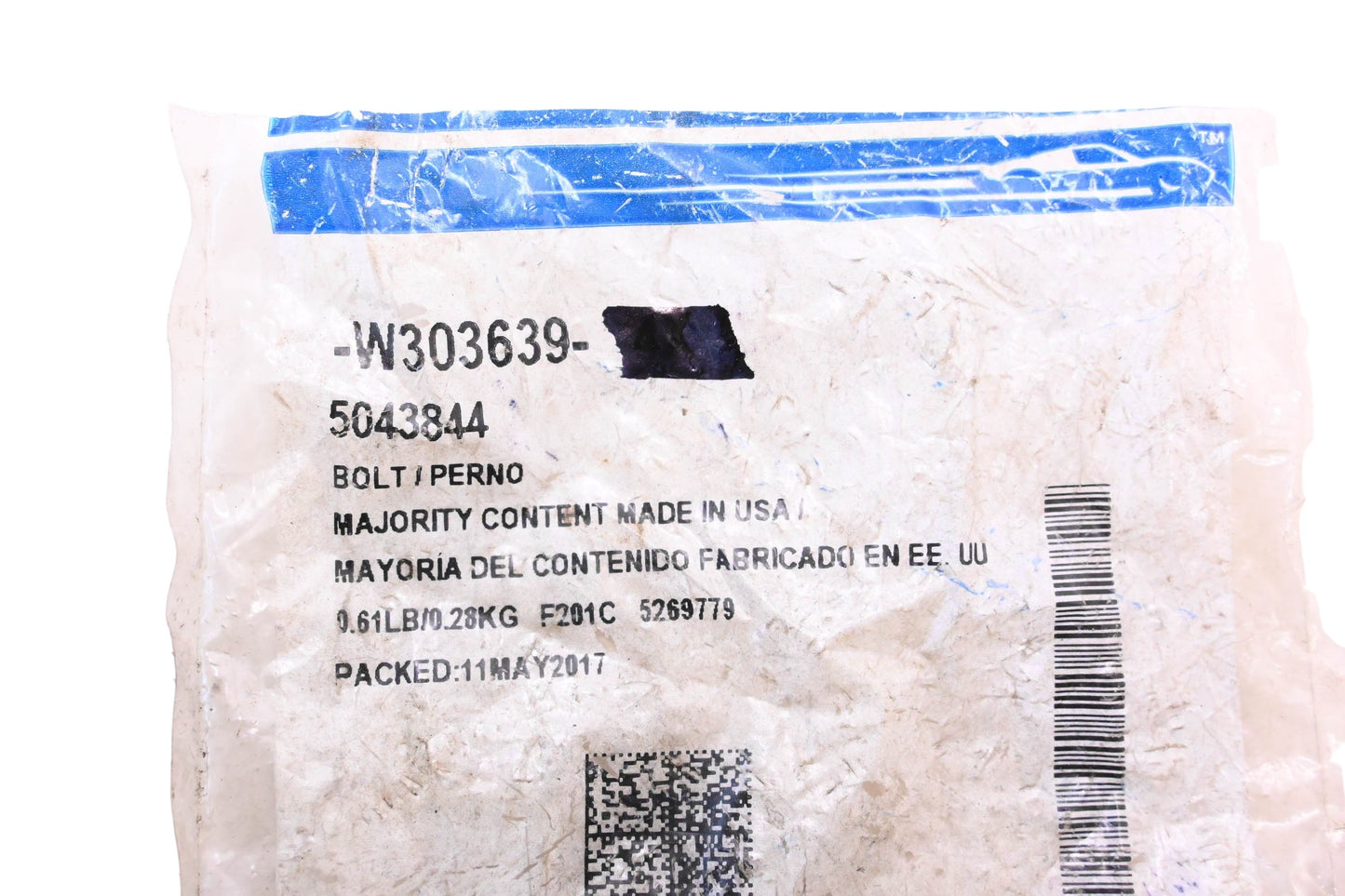 New OEM Ford W303639, 5043844 Crankshaft Pulley Bolts Qty 2 NOS